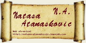 Nataša Atanasković vizit kartica